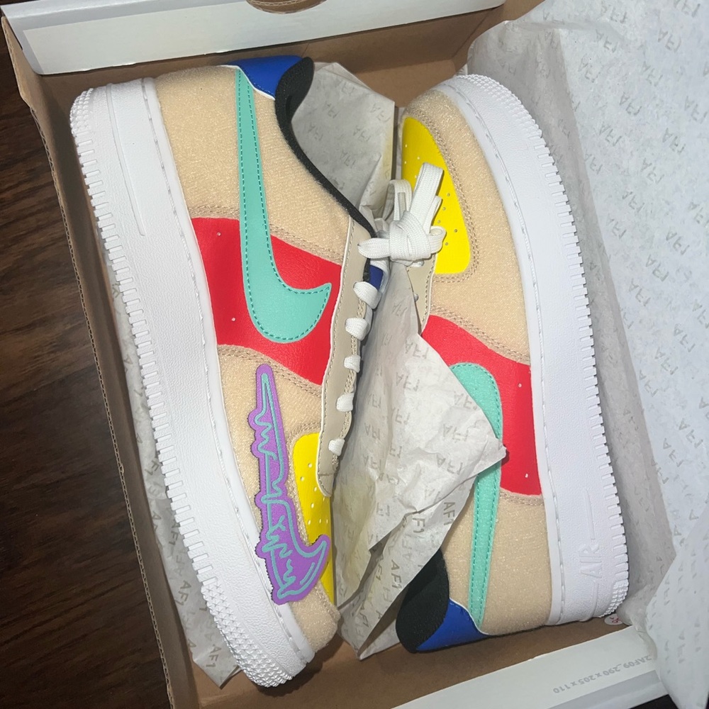 Nike Air Force 1 Low Multi Color Velcro